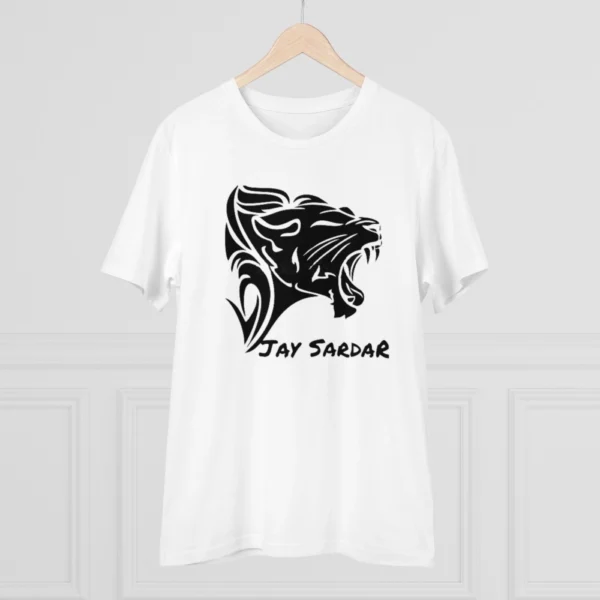 Men's PC Cotton Jay Sardar Printed T Shirt (Color: White, Thread Count: 180GSM)