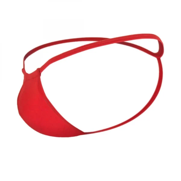 Men's Cotton Spandex G String Pouch Underwear Underwear (Red)