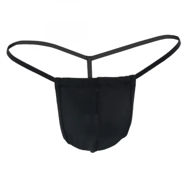 Men's Cotton Spandex G String Pouch Underwear Underwear (Black)