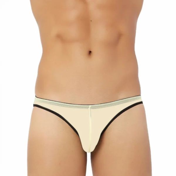 Men's Nylon Transparent Briefs Underwear (Mango)