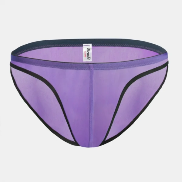 Men's Mesh Power Net Transparent Sexy Brief Underwear (Ultra Violet)