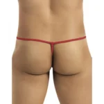 Men's Cotton Spandex G String Pouch Underwear Underwear (Red)