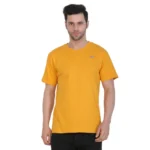 Men's Cotton Jersey Round Neck Plain Tshirt (Mustard Yellow)