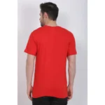 Men's Cotton Jersey Round Neck Printed Tshirt (Red)