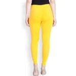 Women's Cotton Stretchable Skin Fit Ankle Length Leggings (Yellow)