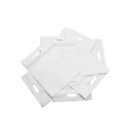 Pack Of 50_D Cut Cloth Eco Friendly Reusable Carry, Grocery Bag (White)