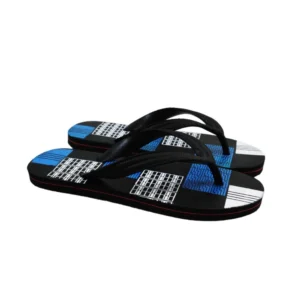 Unisex Printed Lightweight Flip-Flop Hawai Slipper (Blue)