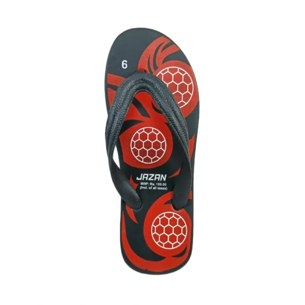 Unisex Printed Lightweight Flip-Flop Hawai Slipper (Red)