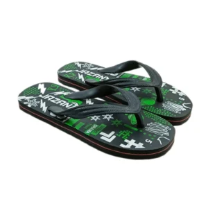 Unisex Printed Lightweight Flip-Flop Hawai Slipper (Green)