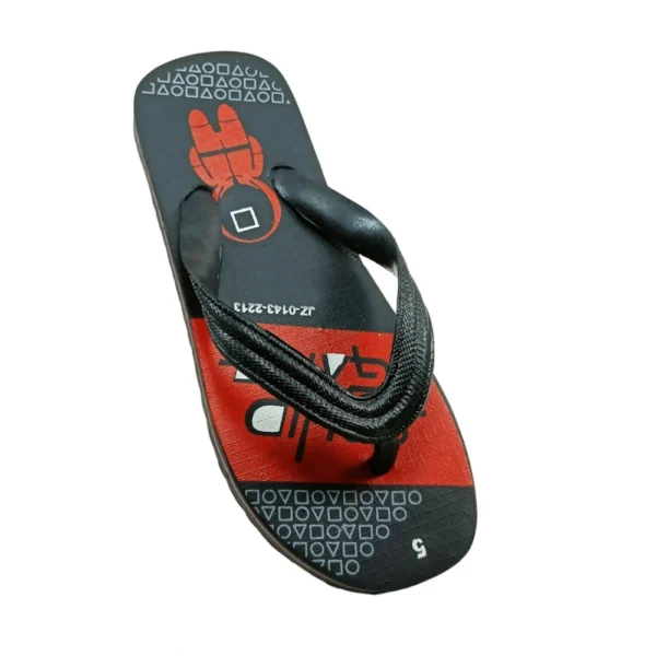 Unisex Printed Lightweight Flip-Flop Hawai Slipper (Red)