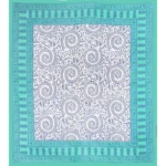 Cotton Printed Queen Size Bedsheet With 2 Pillow Covers (Sea Green, 90x100 Inch)