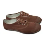 Unisex Cotton School Shoe Lace-Up (Brown)