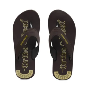 Unisex Rubber Comfortable Orthopedic Doctor Slipper and Flip Flops (Brown)