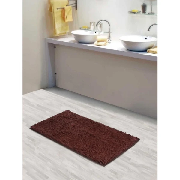 Solid Polyester Bathmat (Brown)