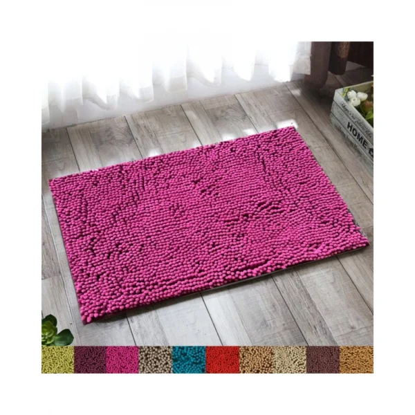 Solid Polyester Bathmat (Pink)