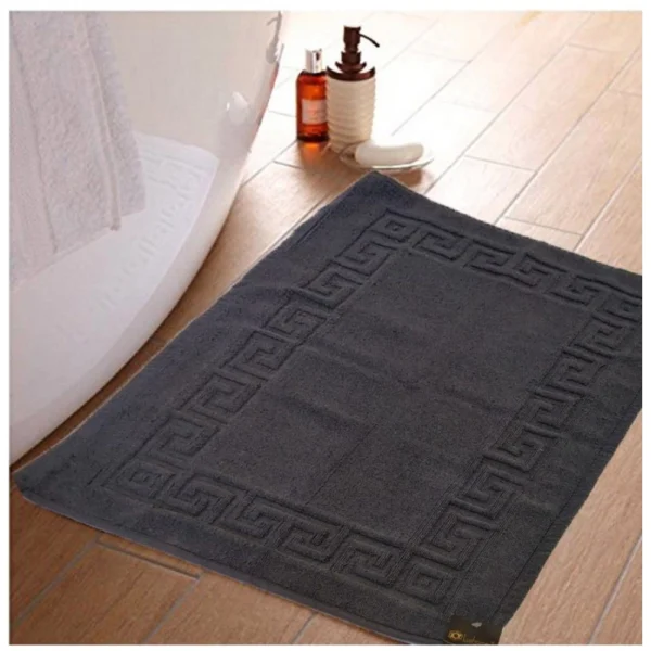 Solid Cotton Hotel Bathmats (Grey)