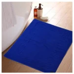 Solid Cotton Hotel Bathmats (Blue)