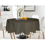 Solid Cotton Plain Table Cloth (Dark Grey)