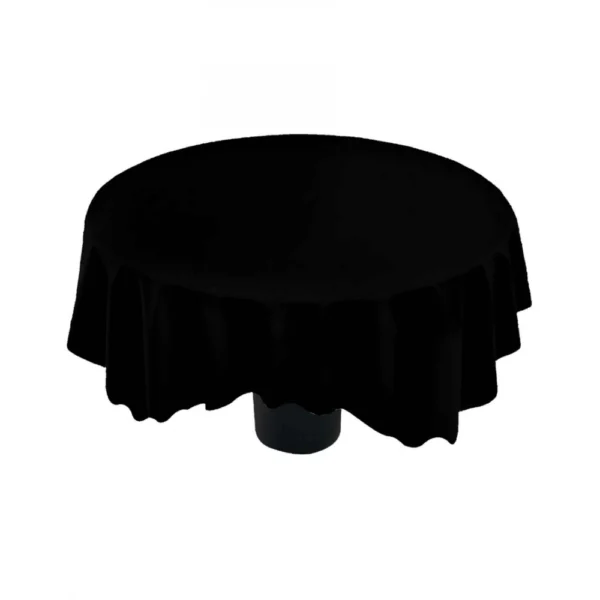 Solid Cotton Plain Table Cloth (Black)