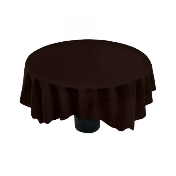 Solid Cotton Plain Table Cloth (Brown)