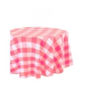 Checkered Cotton Checks Table Cloth (Pink)