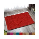 Solid Polyester Bathmat (Red)