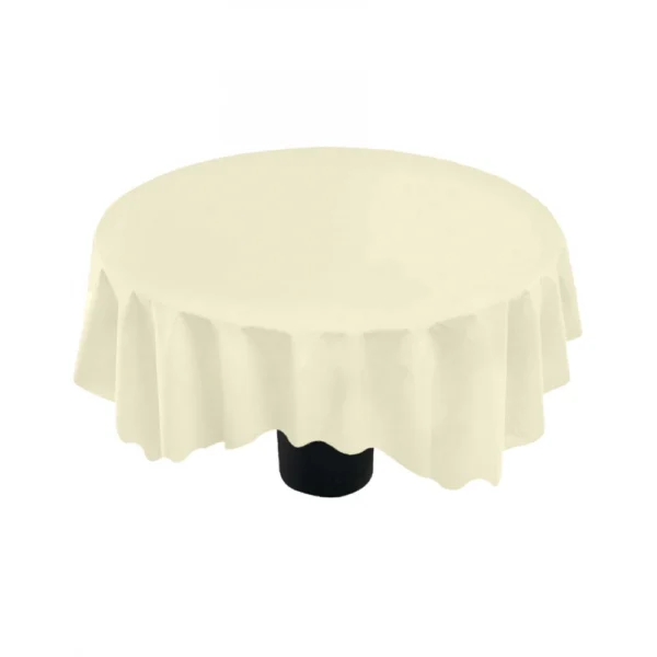 Solid Cotton Plain Table Cloth (Beige)