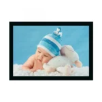 Baby Photo Painting with Synthetic Photo Frame (Multicolor)