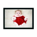 Baby Photo Painting with Synthetic Photo Frame (Multicolor)