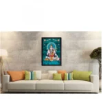 Lord Shiva Painting with Synthetic Photo Frame (Multicolor)