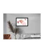 Baby Photo Painting with Synthetic Photo Frame (Multicolor)