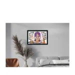 Lord Shiva Painting with Synthetic Photo Frame (Multicolor)