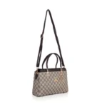 Women's Faux Leather Printed Handbag (Coffee)