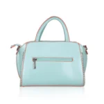 Women's Faux Leather Metal Beads Handbag (Green)