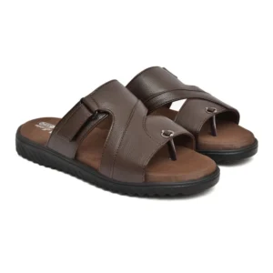 Men's Orthopedic Synthetic Solid Doctor Slippers (Brown)