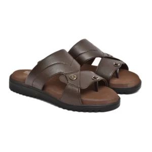 Men's Orthopedic Synthetic Solid Doctor Slippers (Brown)