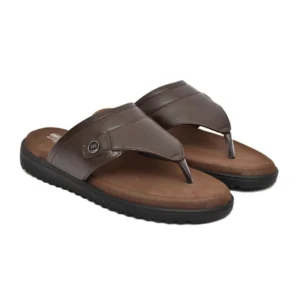 Men's Orthopedic Synthetic Solid Doctor Slippers (Brown)