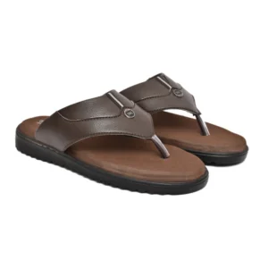 Men's Orthopedic Synthetic Solid Doctor Slippers (Brown)