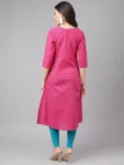 Pink Kantha Design Cotton Kurta