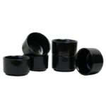 Freakway Ceramic Dip Bowls (50 ml, Black, Set of 6) | Chutney Bowls | Ketchup Bowls|Chutney Bowls|Dip Bowls