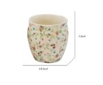 Freakway Hand-Painted Ceramic Floral kulhad Set of 4 Cups |kullad Tea Set | kulhad chai Cups | Hand Painted kulhad Coffee Mug, Multicolor