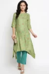 Green Rayon Kurta