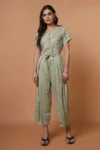 Green Rayon Jumpsuit