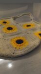 Crochet sunflower tote bag