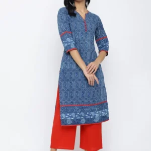 Blue Indigo Print Cotton Kurta