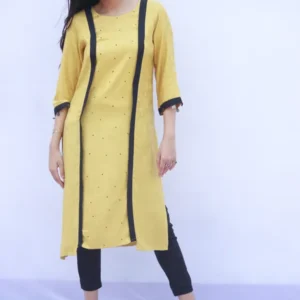 yellow Rayon Kurta