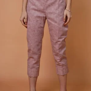 Pink Cotton Pants For Women