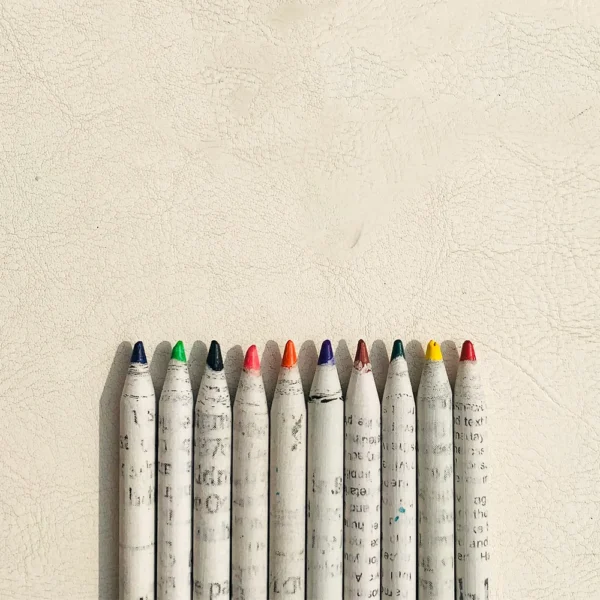 Recycled Newspaper Colouring Pencils