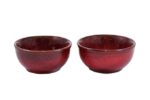 Freakway Hand-Painted Ceramic Handcrafted Glossy Reddies Vegetable Bowl/Dessert Bowl/Soup Bowl (Multicolor, Pack of 2)-Reddies