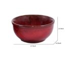 Freakway Hand-Painted Ceramic Handcrafted Glossy Reddies Vegetable Bowl/Dessert Bowl/Soup Bowl (Multicolor, Pack of 4)-Reddies